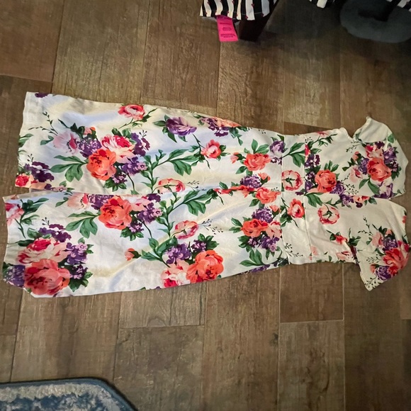 Super cute vintage style floral midi dress fitted - Picture 4 of 4